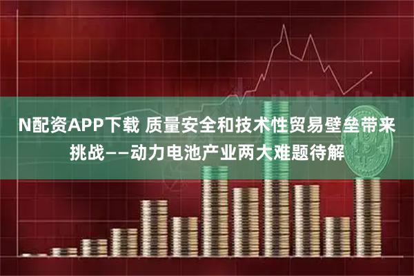 N配资APP下载 质量安全和技术性贸易壁垒带来挑战——动力电池产业两大难题待解